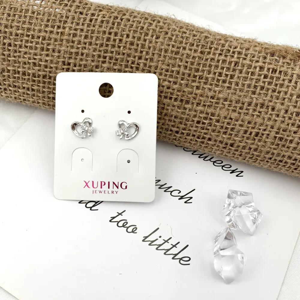 Cuore Fiocco-Orecchini con Zirconia - OMZ-XP5278