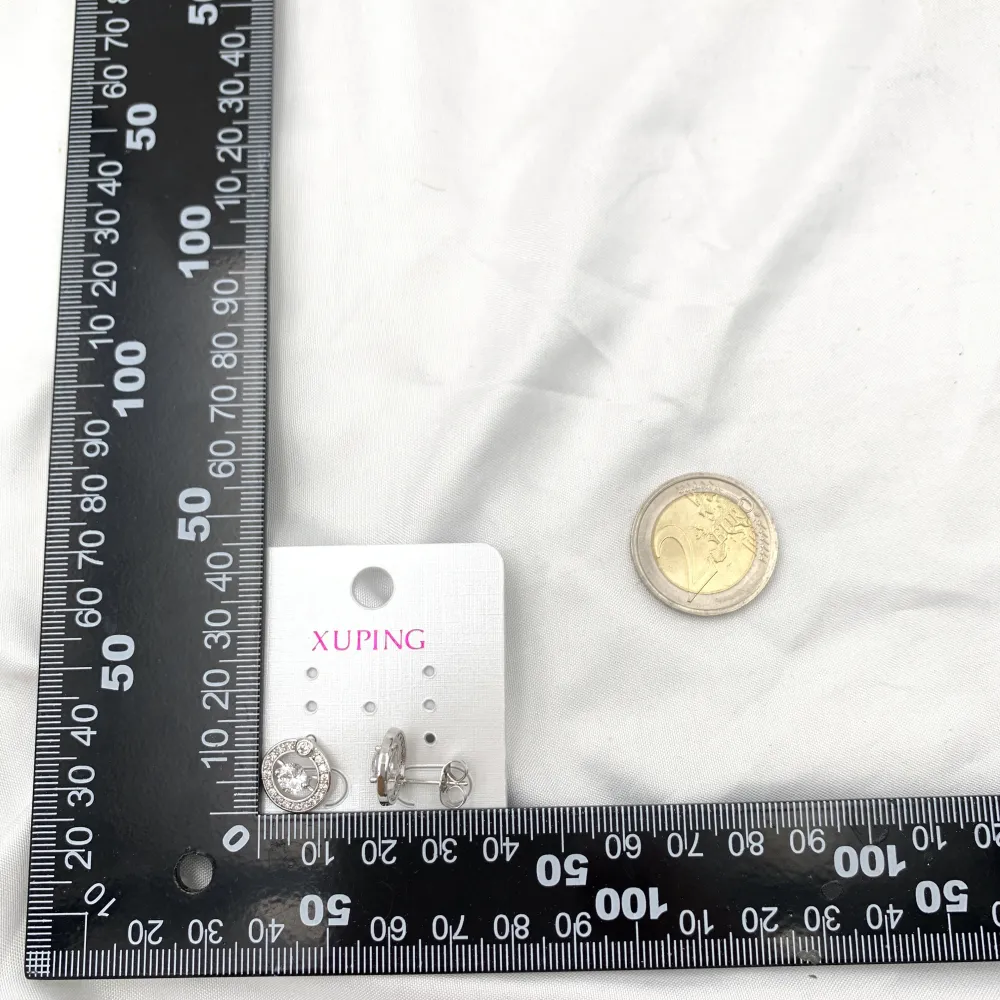 [OMZ-XP5461] Cerchio con Punto Luce-Orecchini con Zirconia - OMZ-XP5461