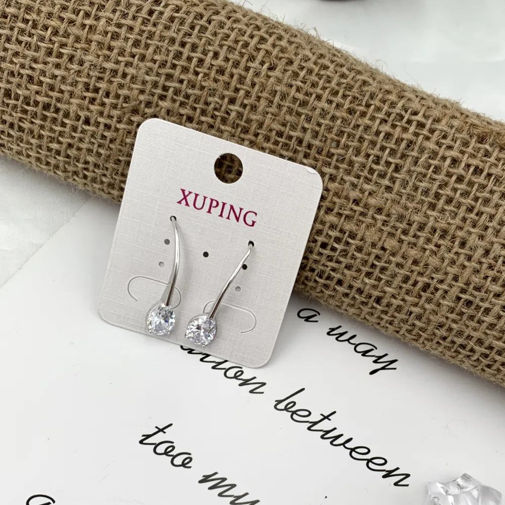 [OMZ-XP9849] Goccia Pendente-Orecchini con Zirconia - OMZ-XP9849