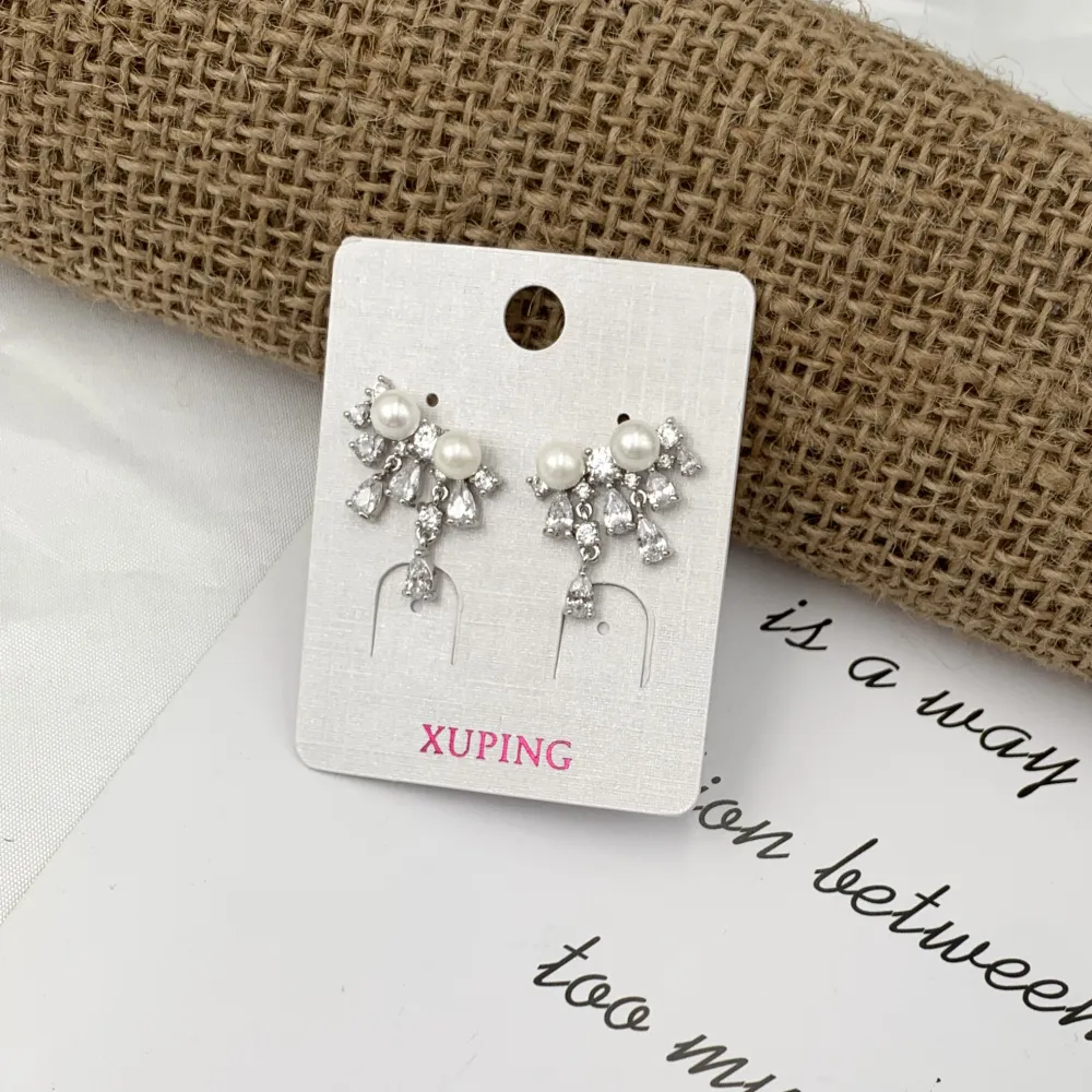 [OMZ-XP9879] Perla Pendete -Orecchini con Zirconia - OMZ-XP9879