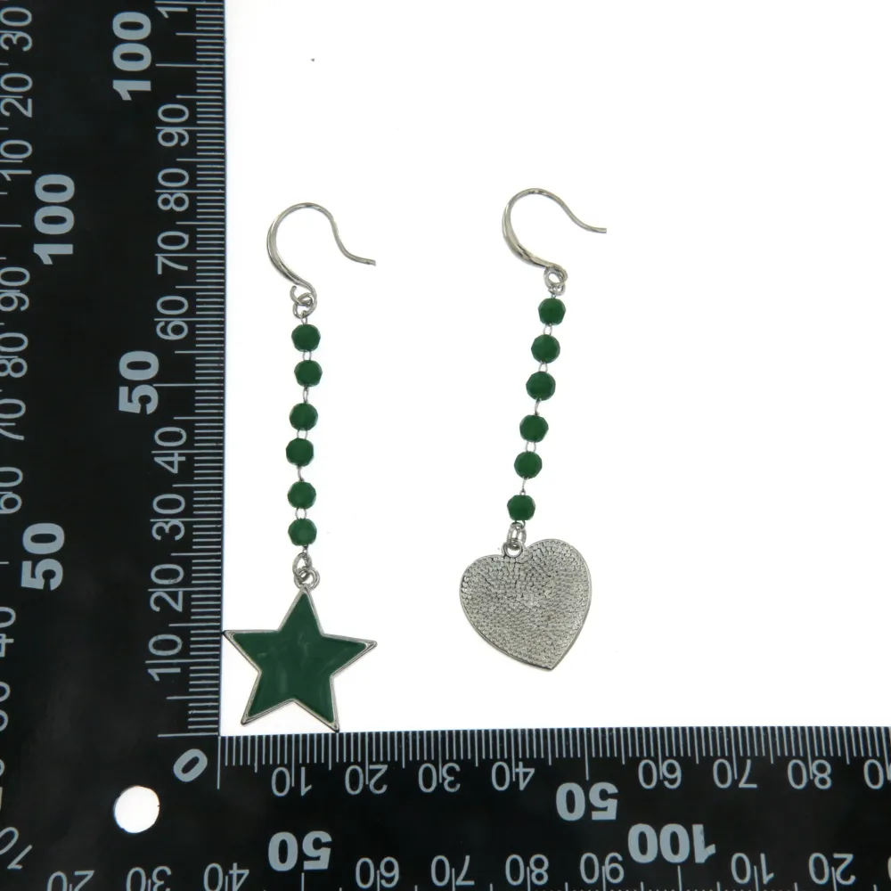 OMZ6093-Cuore Stella- Orecchini Pendenti - OMZ6093-Cuore Stella- Orecchini Pendenti