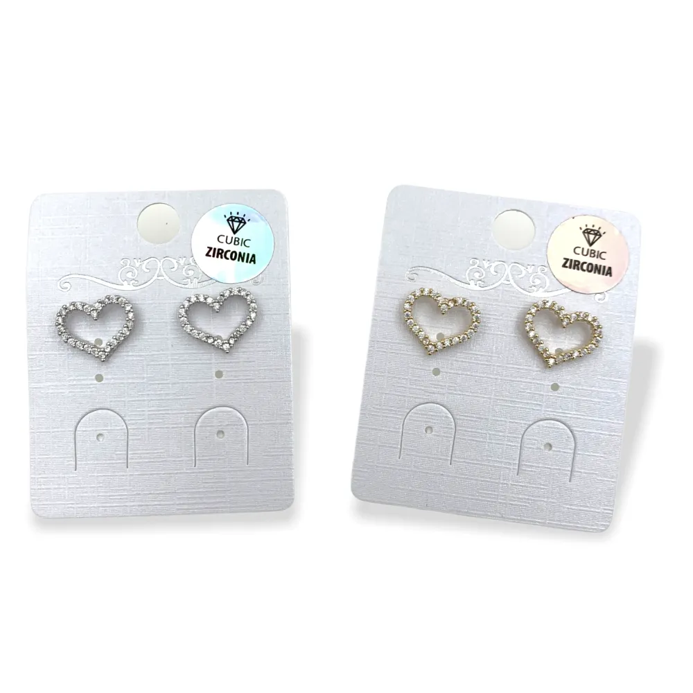 OMZ6097-Cuore- Orecchini a Lobo - OMZ6097-Cuore- Orecchini a Lobo (Argento)