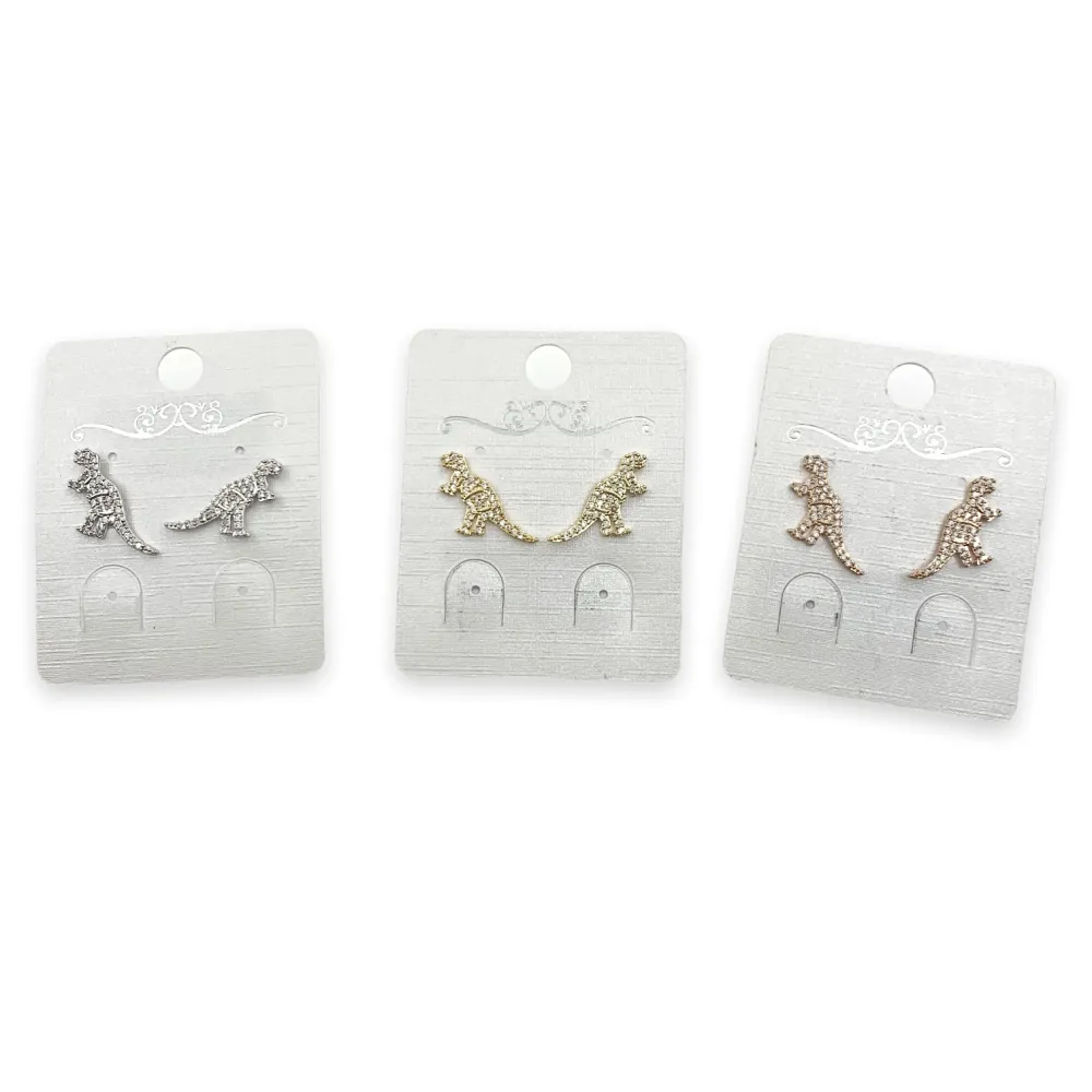 OMZ6111-Dinosauro- Orecchini a Lobo - OMZ6111-Dinosauro- Orecchini a Lobo (Argento)