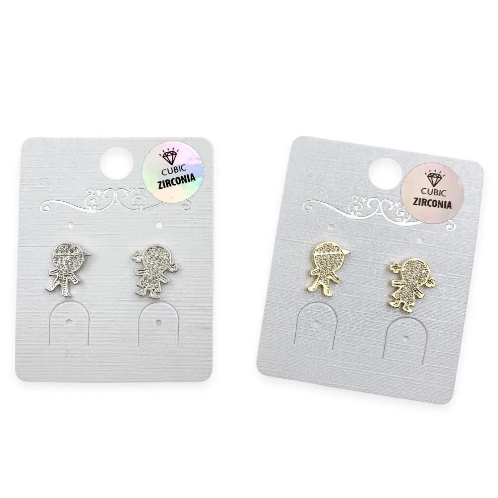 OMZ6123-Bimbo e Bimba- Orecchini a Lobo - OMZ6123-Bimbo e Bimba- Orecchini a Lobo