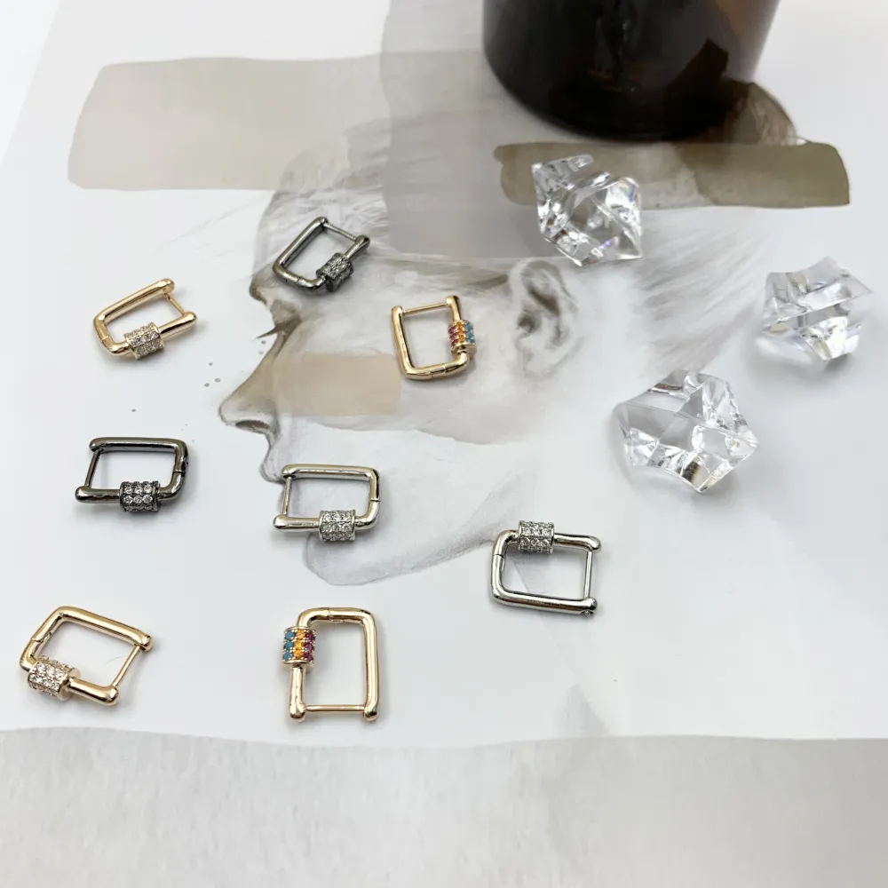 OMZ6740-Rettangolare- Orecchini con Zirconia - OMZ6740-Rettangolare- Orecchini con Zirconia