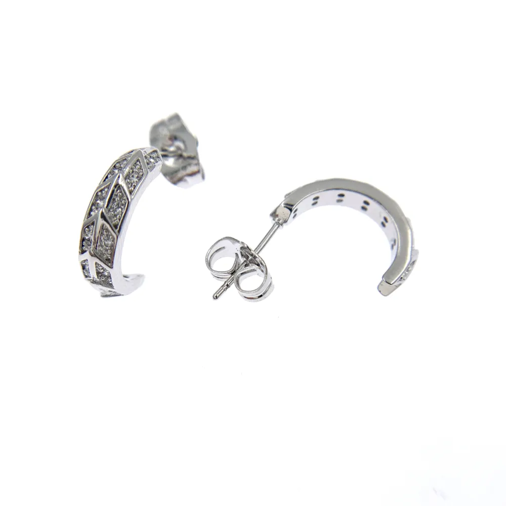 OMZ7269-Metà Cerchio 3.5mm - Orecchini a Lobo - OMZ7269-Metà Cerchio 3.5mm - Orecchini a Lobo