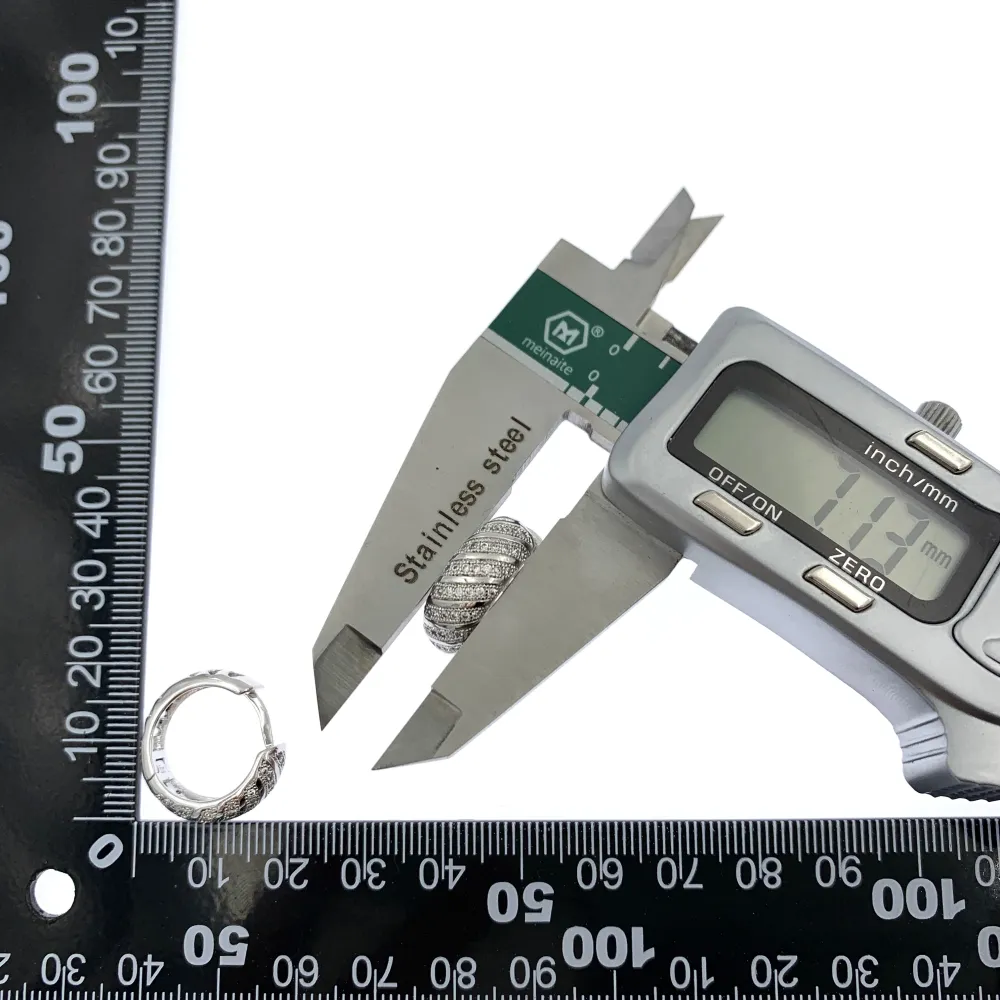 OMZ7275-Rigato 9x19mm - Orecchini a Cerchio - OMZ7275-Rigato 9x19mm - Orecchini a Cerchio