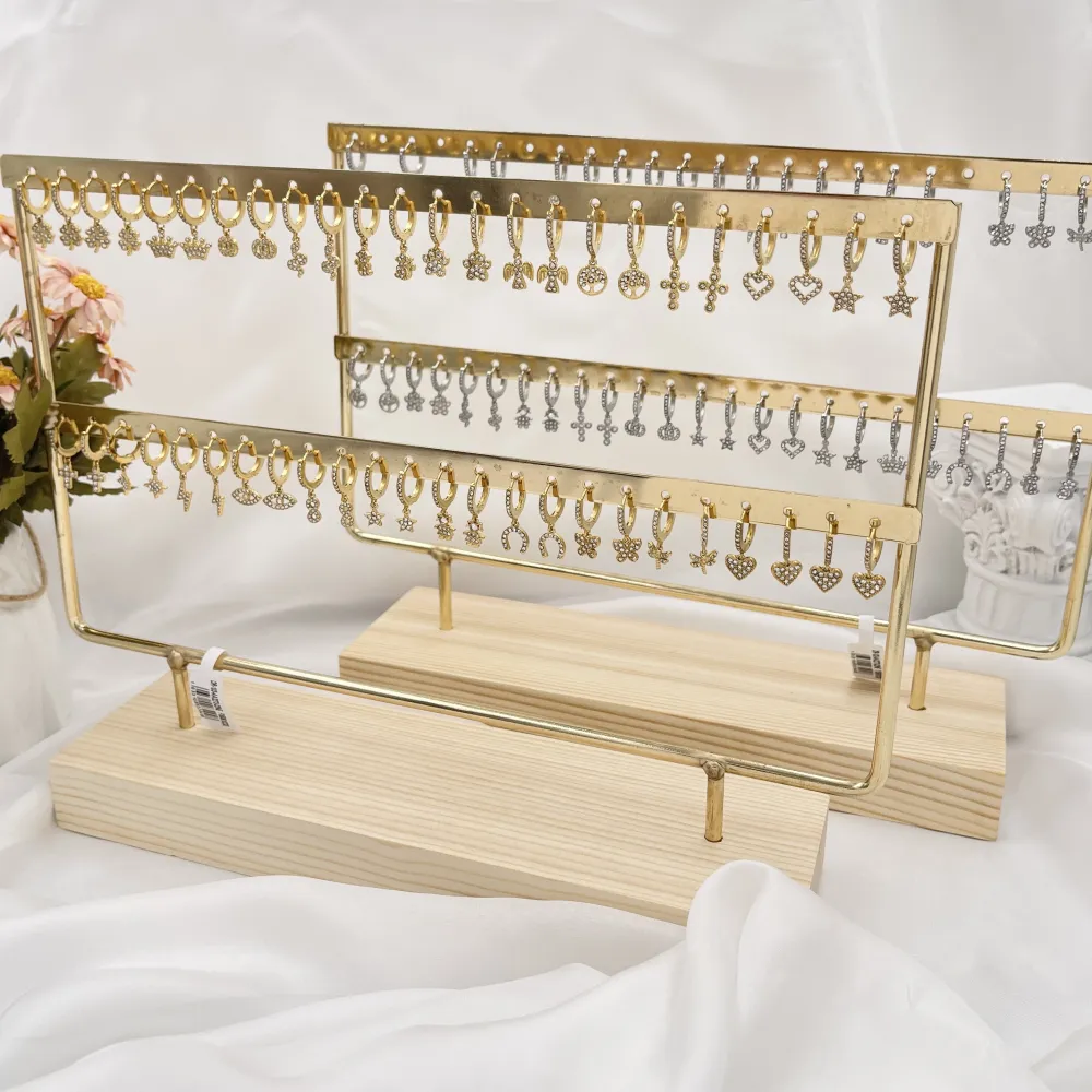 Mix Soggetti Pendenti-36paia orecchini in Acciaio - OPA-103-AA3273-3294E (Argento)