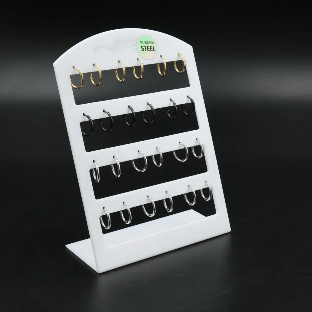 Orecchini a Cerchio in Acciaio  (Conf. da 12 paia) - OPA-450-254-Cerchio 1,6x10 - Orecchini (Conf.12 Paia)