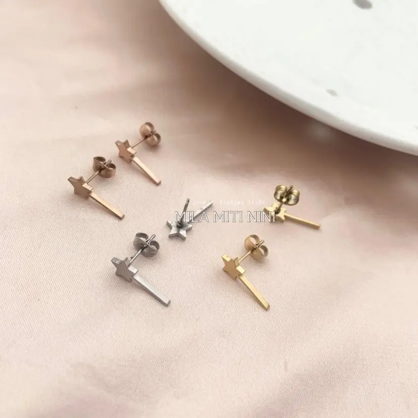 [OPA450-210-Bacchetta Magica-12 Paia Orecchini in Acciaio] OPA450-210-Bacchetta Magica-12 Paia Orecchini in Acciaio - OPA450-210-Bacchetta Magica-12 Paia Orecchini in Acciaio