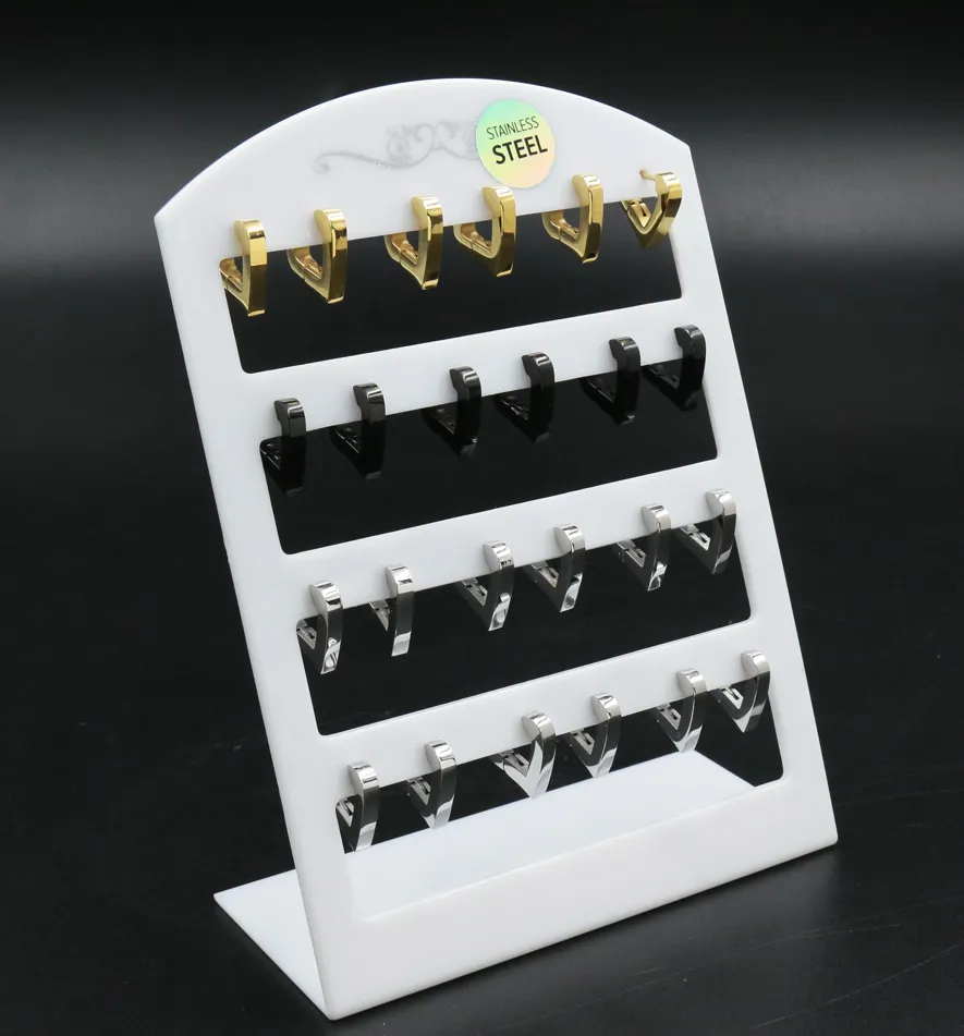 Orecchini in Acciaio (Conf. da 12 paia) - OPA450-214-Cuore - 12 Paia Orecchini Acciaio