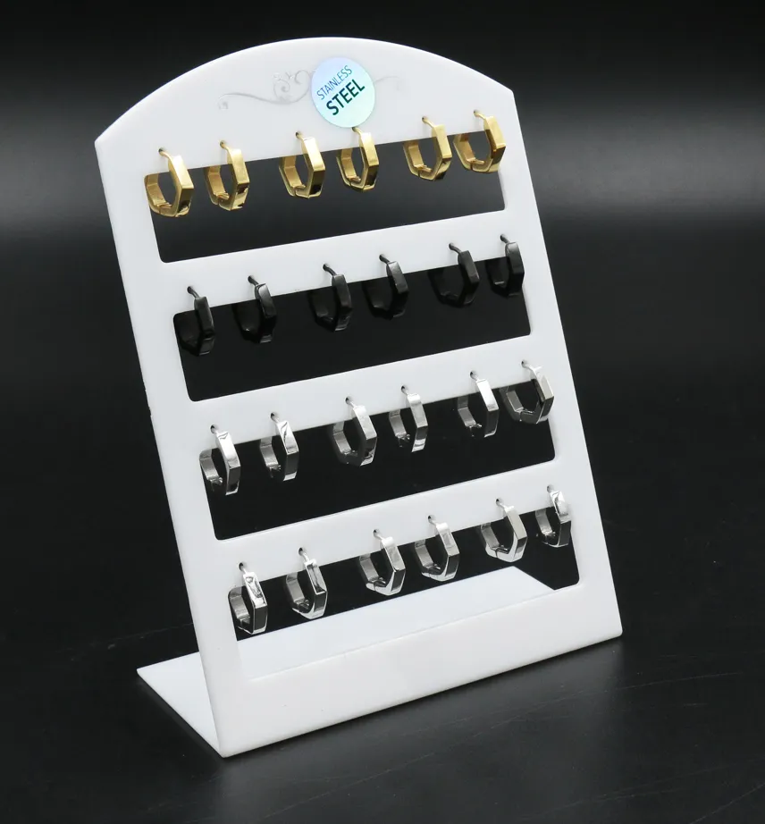 Orecchini in Acciaio (Conf. da 12 paia) - OPA450-215-231-Ottangono - Orecchini Acciaio (Conf.12 Paia)