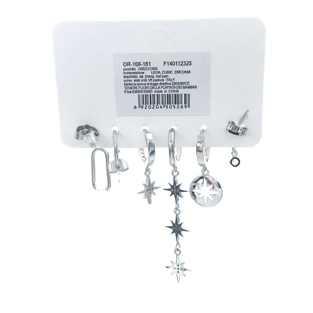 Set 6pz-Orecchini con Zirconia - OPM-109-161