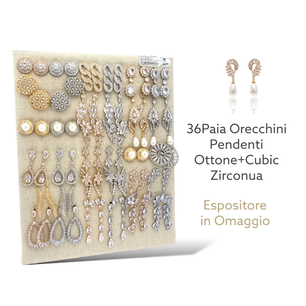 Mix Modelli con Zirconia-36Paia Orecchini con Zirconia - OPM-506-246