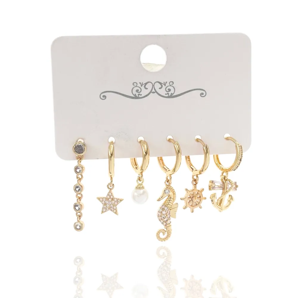 Mare Stella Cavalucci Marino-Set 6pz Orecchini - OPM-520-L38 (Argento)