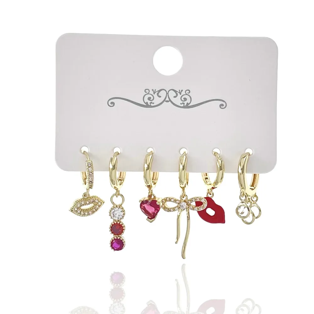 Bocca Fiocco-Set 6pz Orecchini - OPM-520-L47 (Argento)