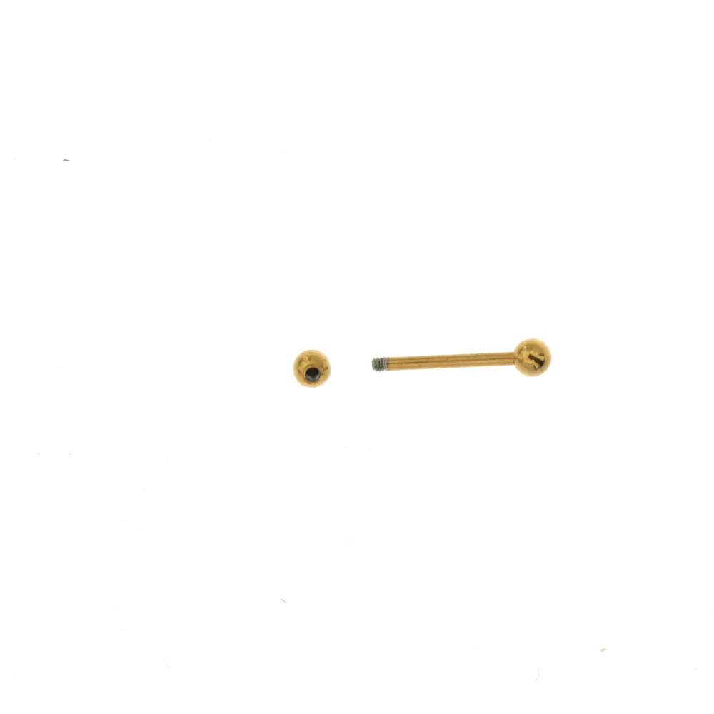 [PCA4009-Barbell Palline 3 mm- in Acciaio] Barbell Palline 3 mm 4009 - in Acciaio - PCA4009-Barbell Palline 3 mm- in Acciaio (Argento)
