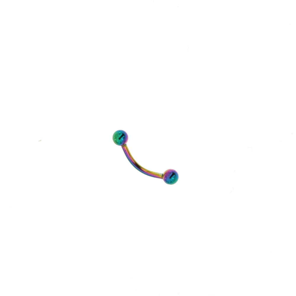 Alla Banana Pallina Arcobaleno 3 mm 4014 - In Acciaio - PCA4014-Alla Banana Pallina Arcobaleno 3 mm- In Acciaio