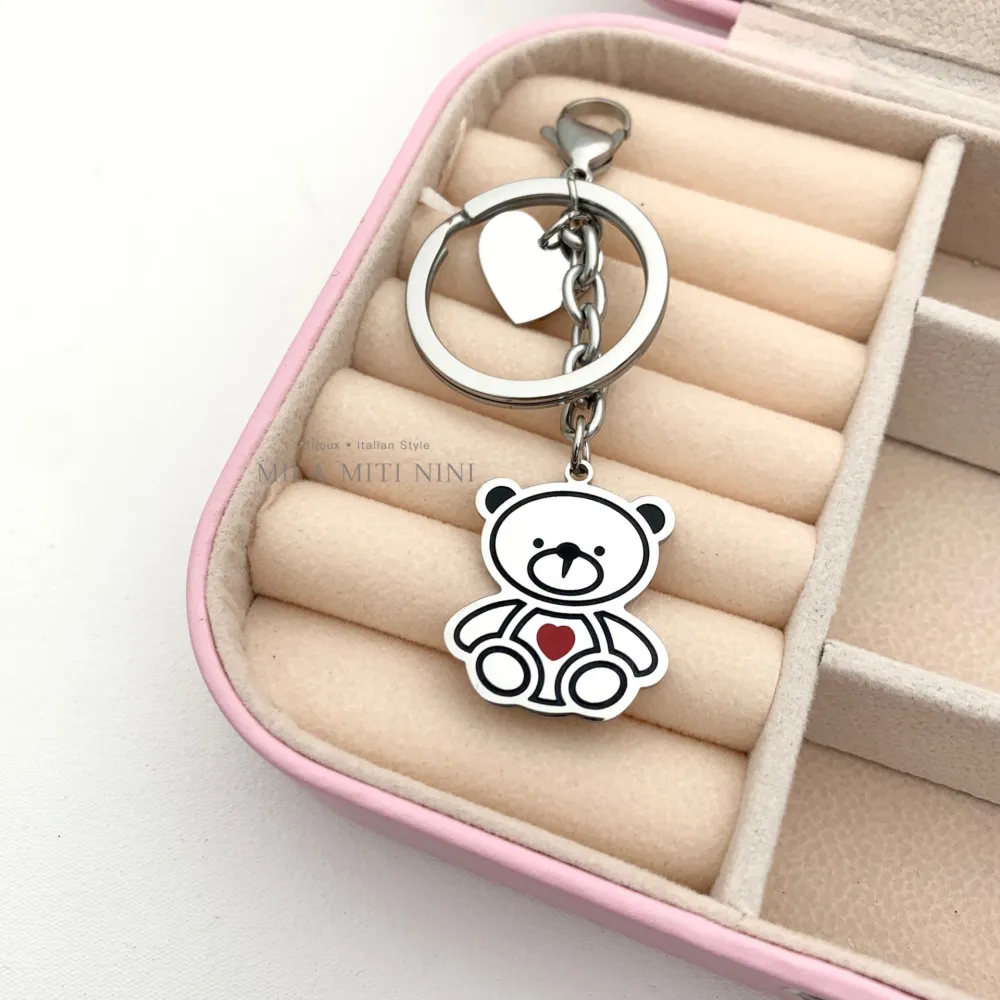 Orsetto - Portachiave in Acciaio - PKA-413-075