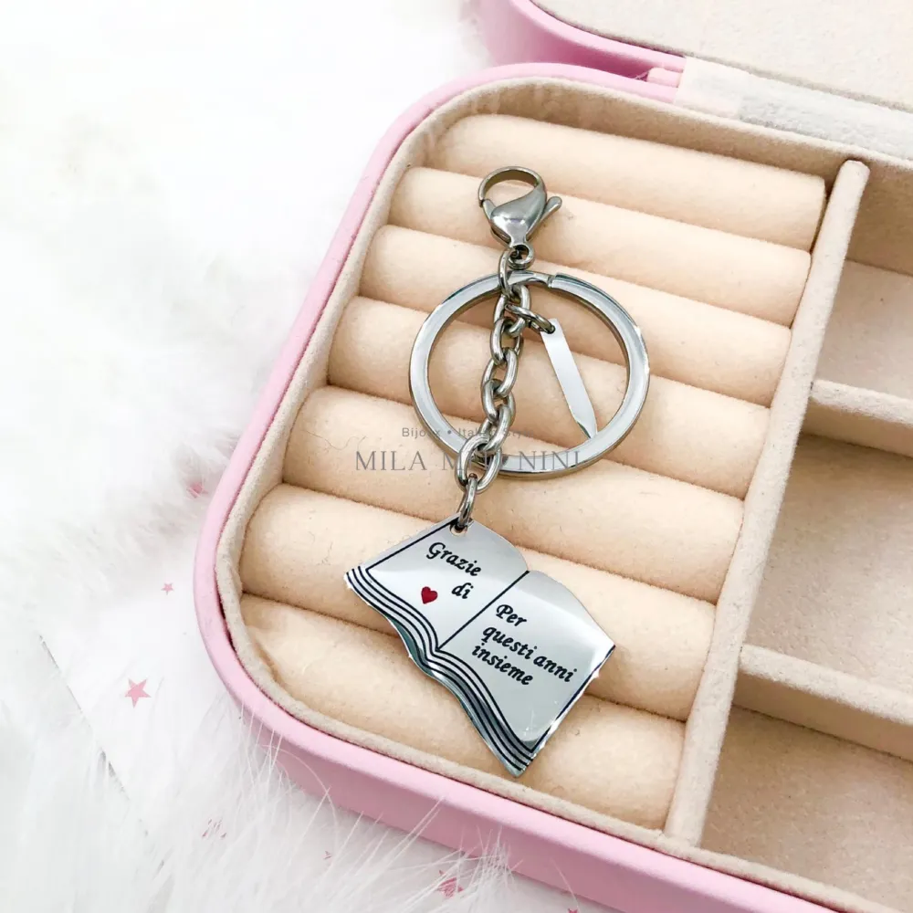 Grazie di cuore per questi anni insieme - Portachiave in Acciai - PKA-413-083