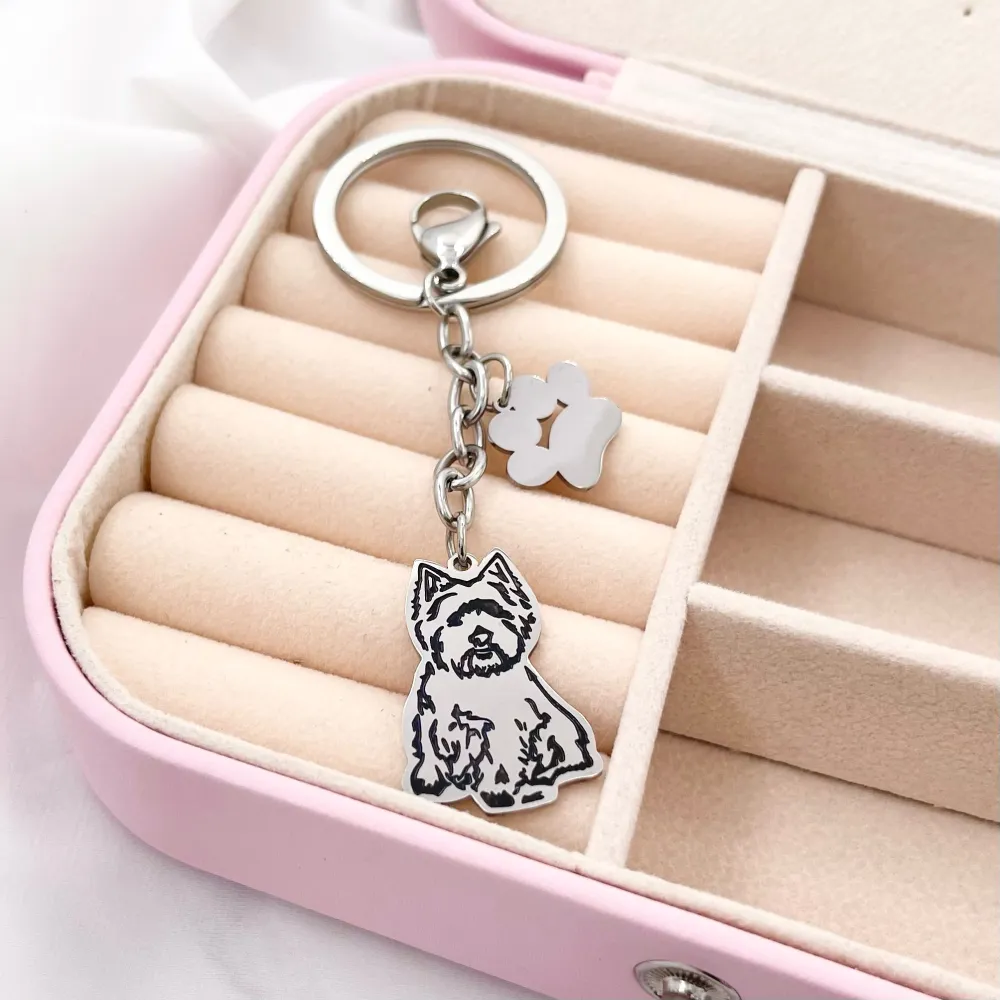 Cane - Portachiavi in Acciaio - PKA-413-091