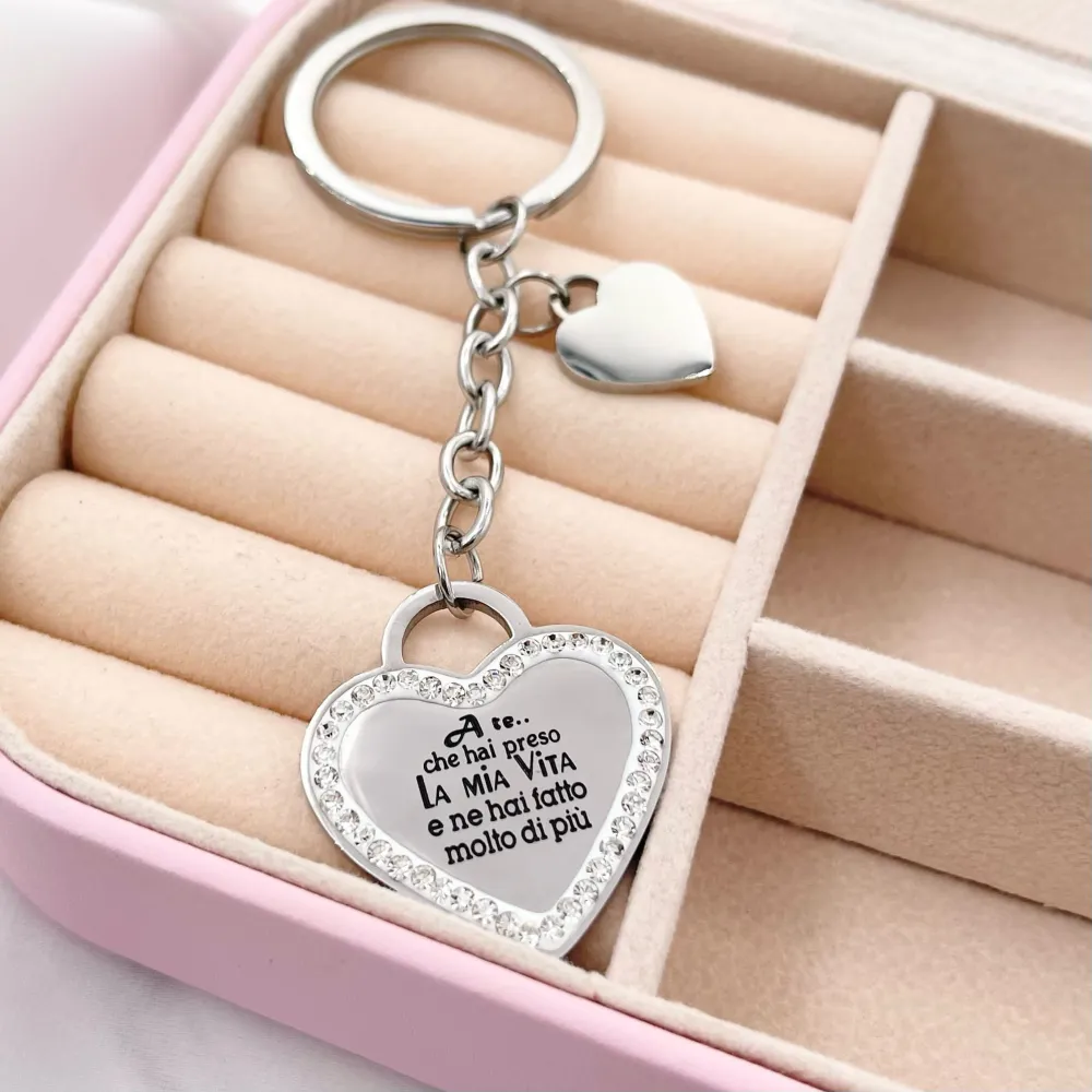 [PKA-413-121] A te che hai preso la mia vita- Portachiavi in Acciaio - PKA-413-121