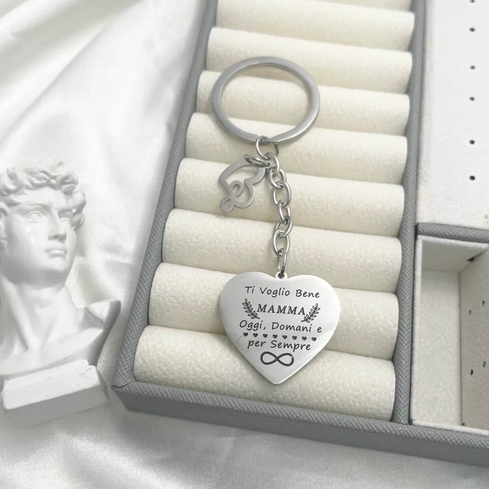 Ti Voglio Bene Mamma-Portachiave in Acciaio - PKA-413-167