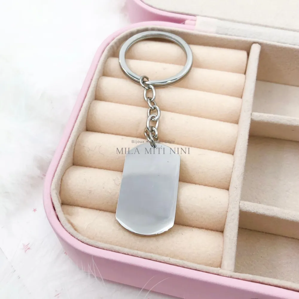 Rettangolare - Portachiave in Acciaio - PKA-413-203