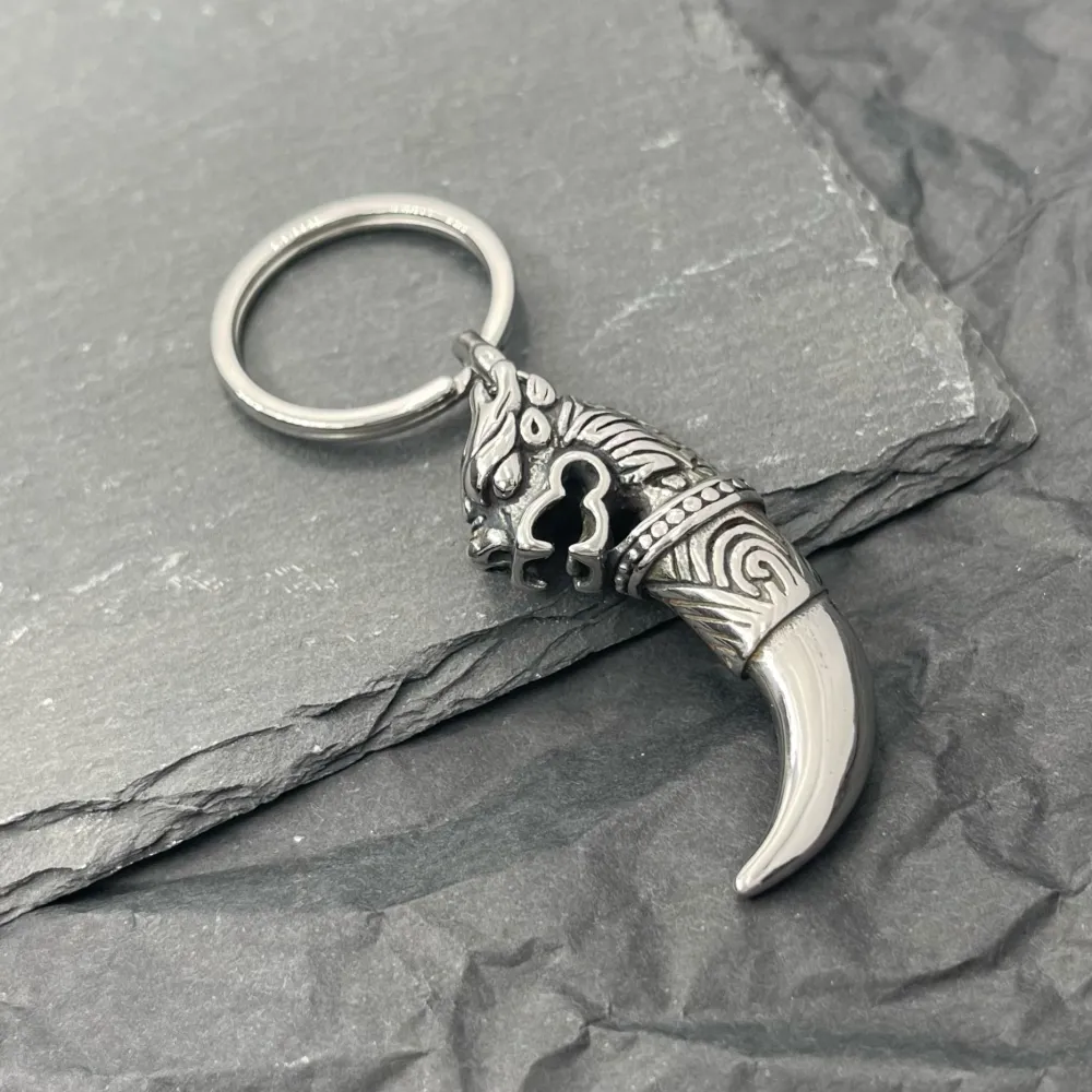 [PKA-423-36] Corno - Portachiavi in Acciaio - PKA-423-36