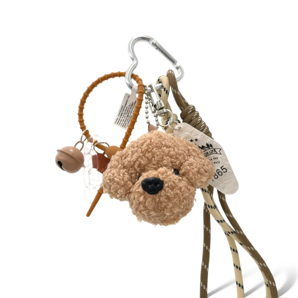 Peluche Cane-12pz Portachiavi Moda - PKM-706-63 (Grigio)
