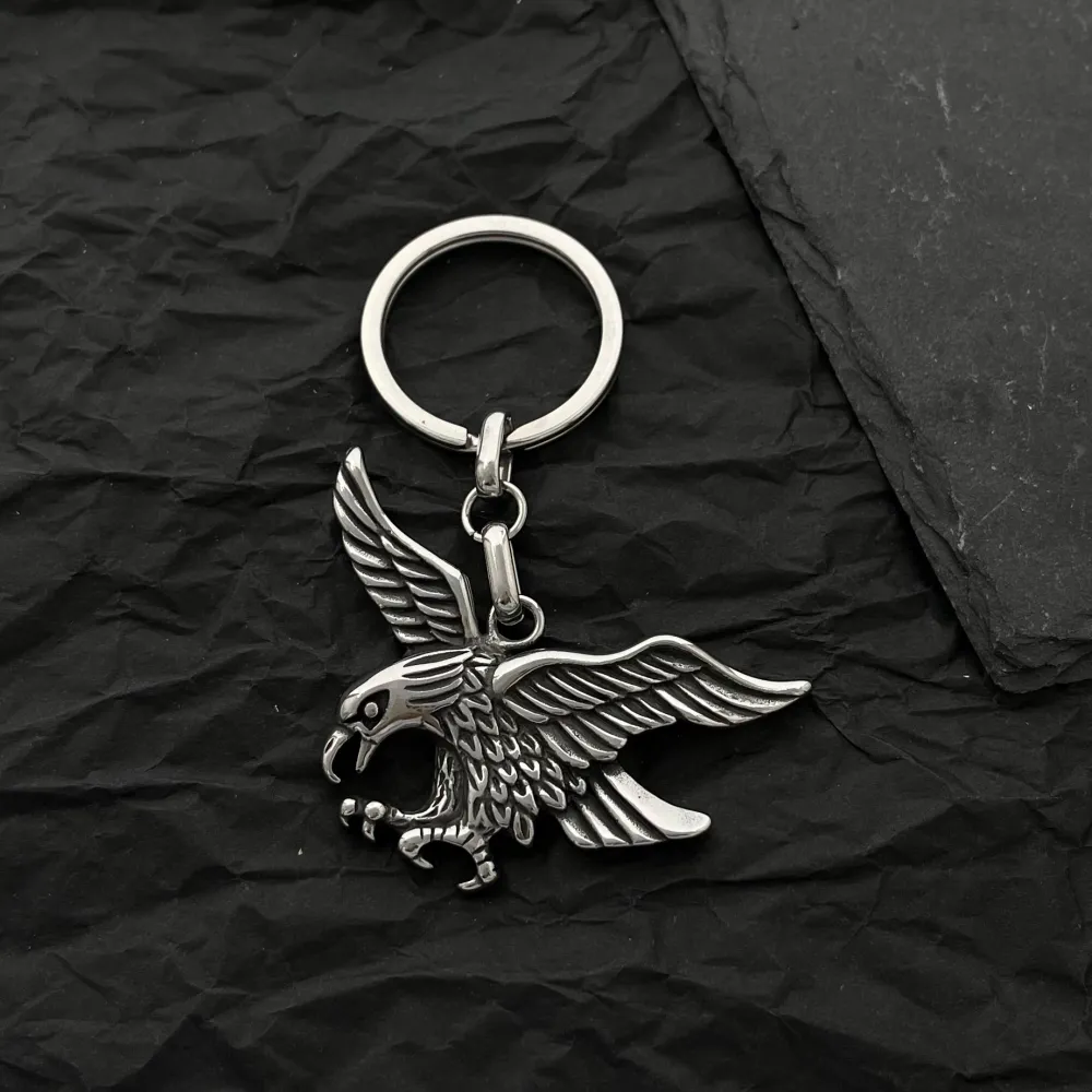 Aquila-Portachiavi da Uomo in Acciaio - PKU-432-78