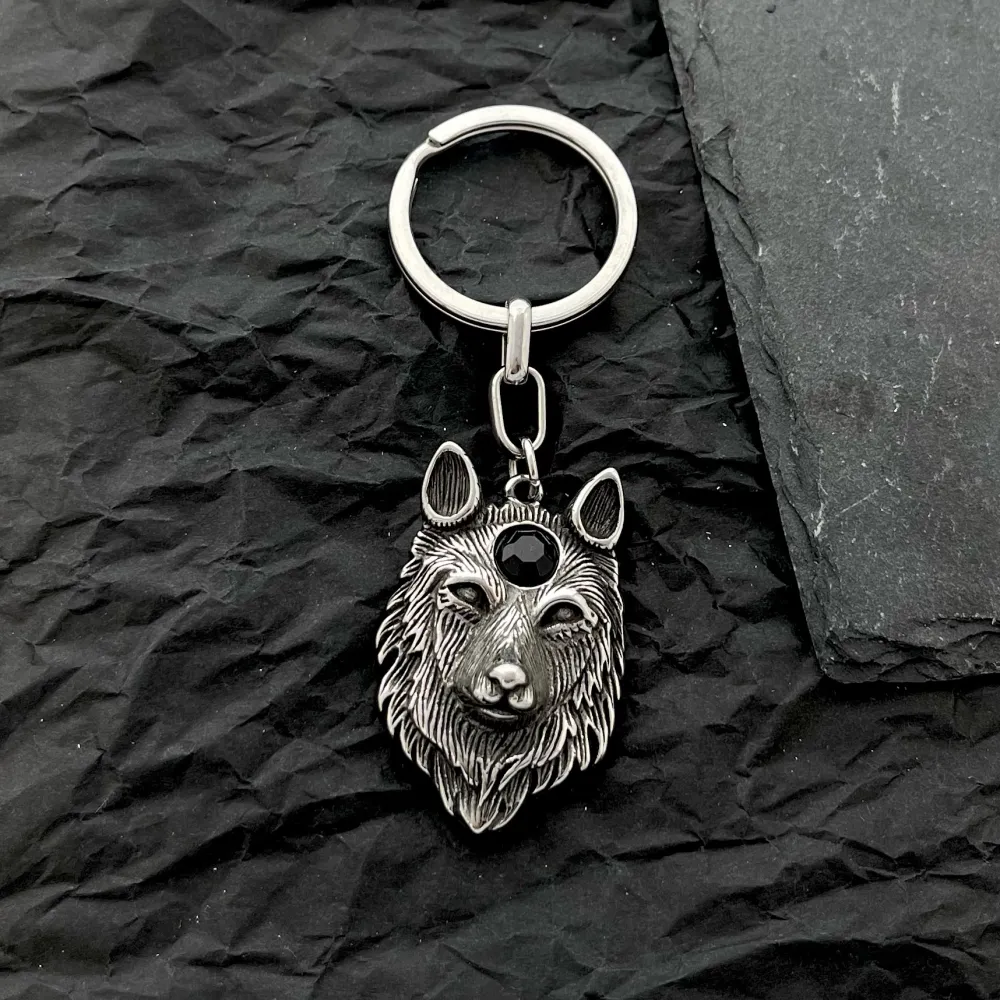 Lupo-Portachiavi da Uomo in Acciaio - PKU-432-79