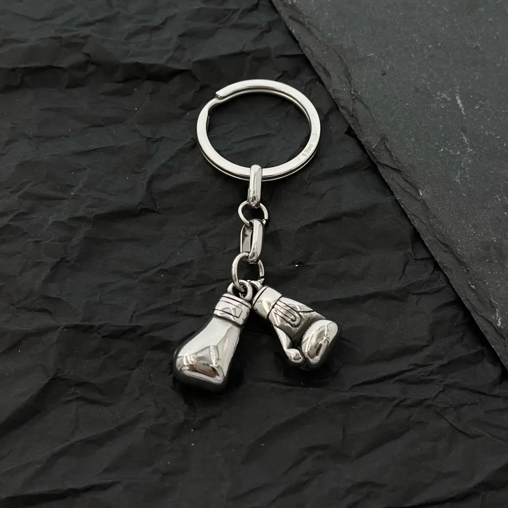 Guanti da box-Portachiavi da Uomo in Acciaio - PKU-432-85