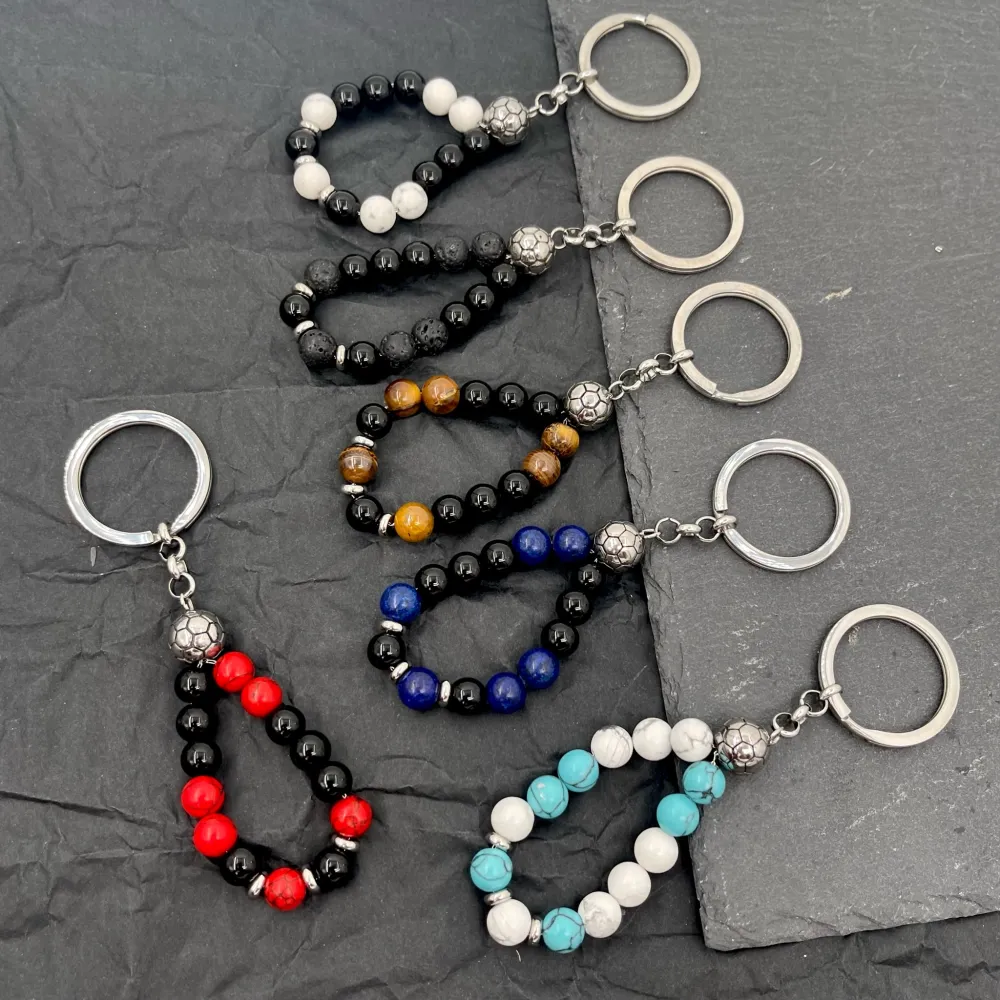 Pietre Colorate-Portachiavi da Uomo in Acciaio - PKU-600-276