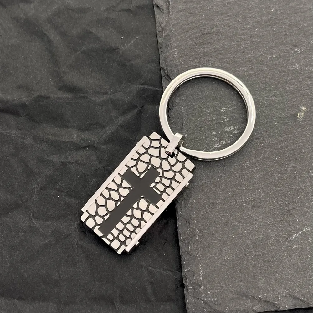 Croce-Portachiavi da Uomo in Acciaio - PKU-600-H285