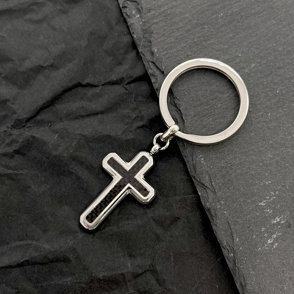 Croce-Portachiavi da Uomo in Acciaio - PKU-600-H294