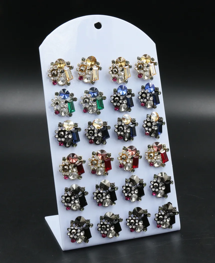 [Pietre Colorate - Orecchini a lobo (Conf. 12 Paia)] Orecchini a Cerchio con Pendenti (Conf. da 16 paia) - Pietre Colorate - Orecchini a lobo (Conf. 12 Paia)