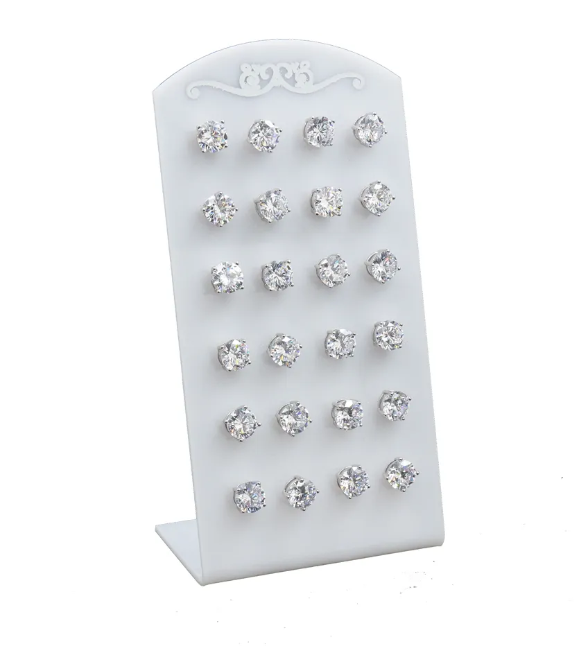 Orecchini a lobo in Lega e Zirconi (Conf. da 12 paia) - Punto luce 8 cm 4 Griffe XP - Orecchini (Conf. 12 Paia)