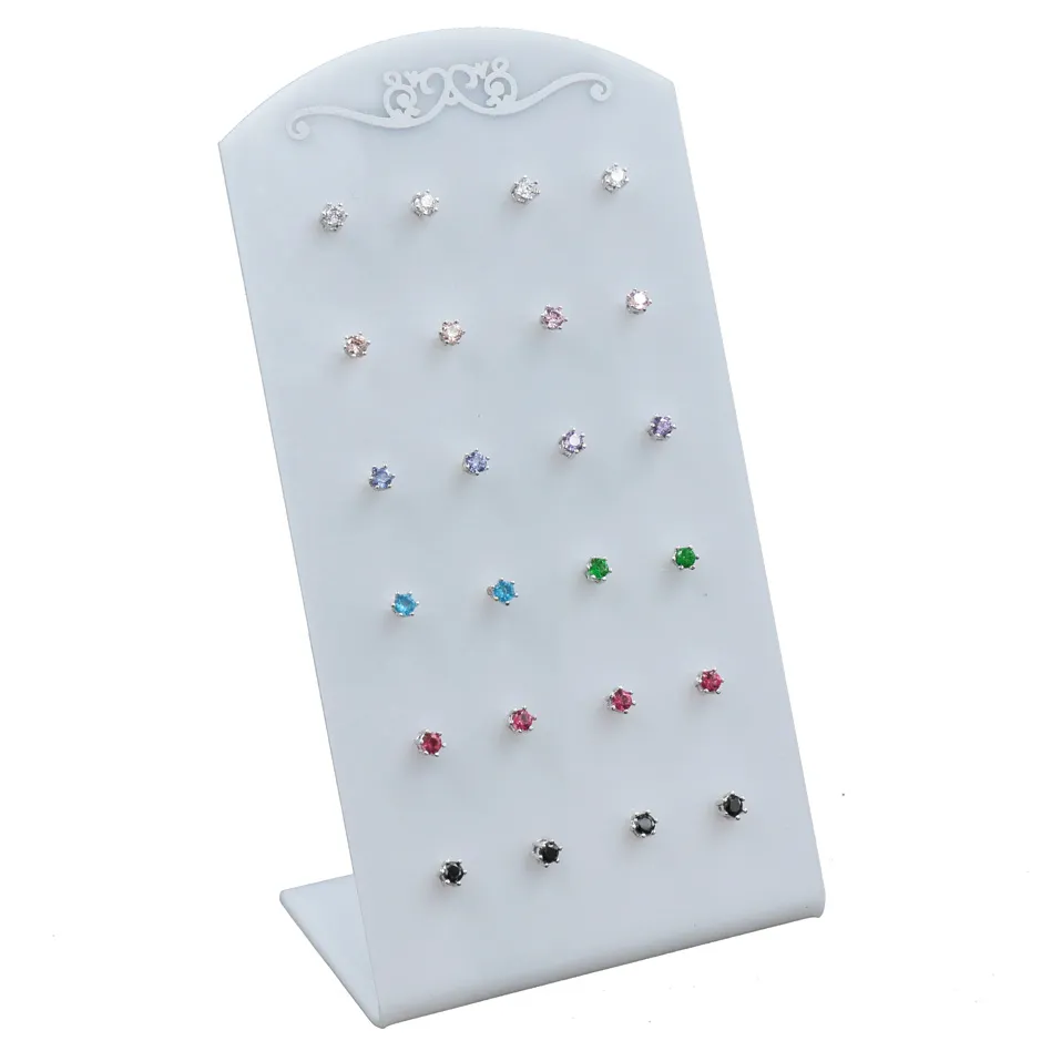 Orecchini a lobo in Lega e Zirconi (Conf. da 12 paia) - Punto luce Colorato 3 cm 6 Griffe - Orecchini