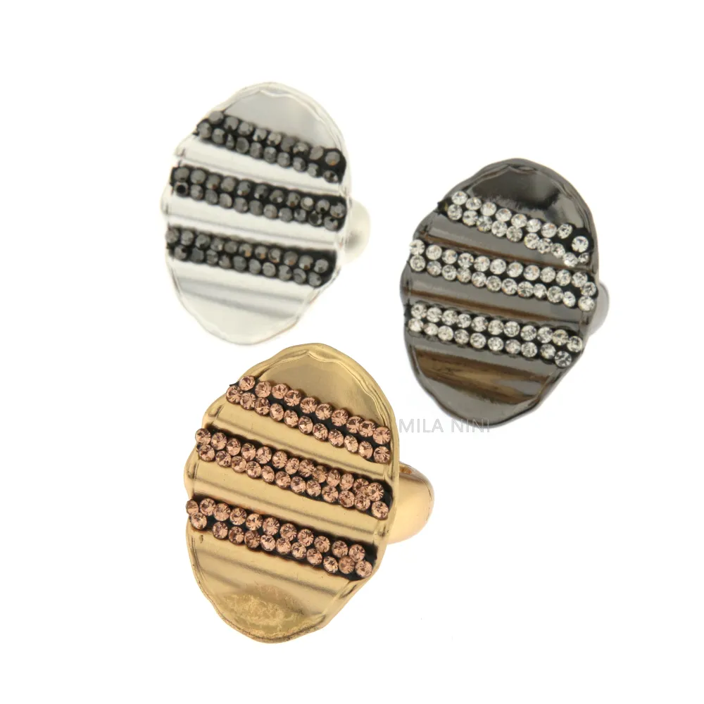 [SAME Ovale Strass  Scatola 12pz - Anello Elastico 1268] SAME Ovale Strass  Scatola 12pz - Anello Elastico 1268 - SAME Ovale Strass  Scatola 12pz - Anello Elastico 1268