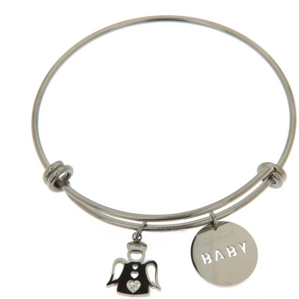 [SBRA Angelo Baby 0959 - Bracciale Rigido Acciaio] SBRA Angelo Baby 0959 - Bracciale Rigido Acciaio - SBRA Angelo Baby 0959 - Bracciale Rigido Acciaio