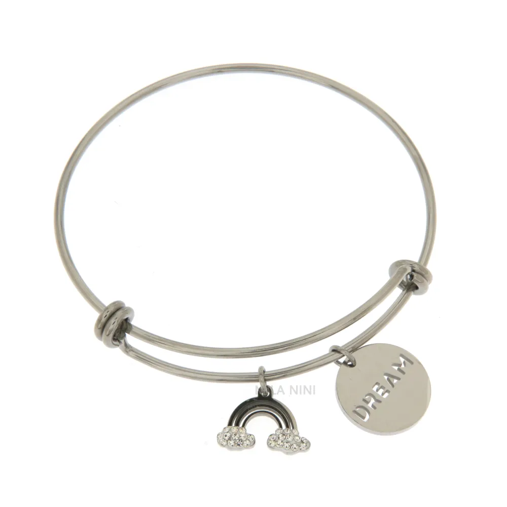 [SBRA Arcobaleno Dream 0956 - Bracciale Rigido Acciaio] SBRA Arcobaleno Dream 0956 - Bracciale Rigido Acciaio - SBRA Arcobaleno Dream 0956 - Bracciale Rigido Acciaio (Argento)
