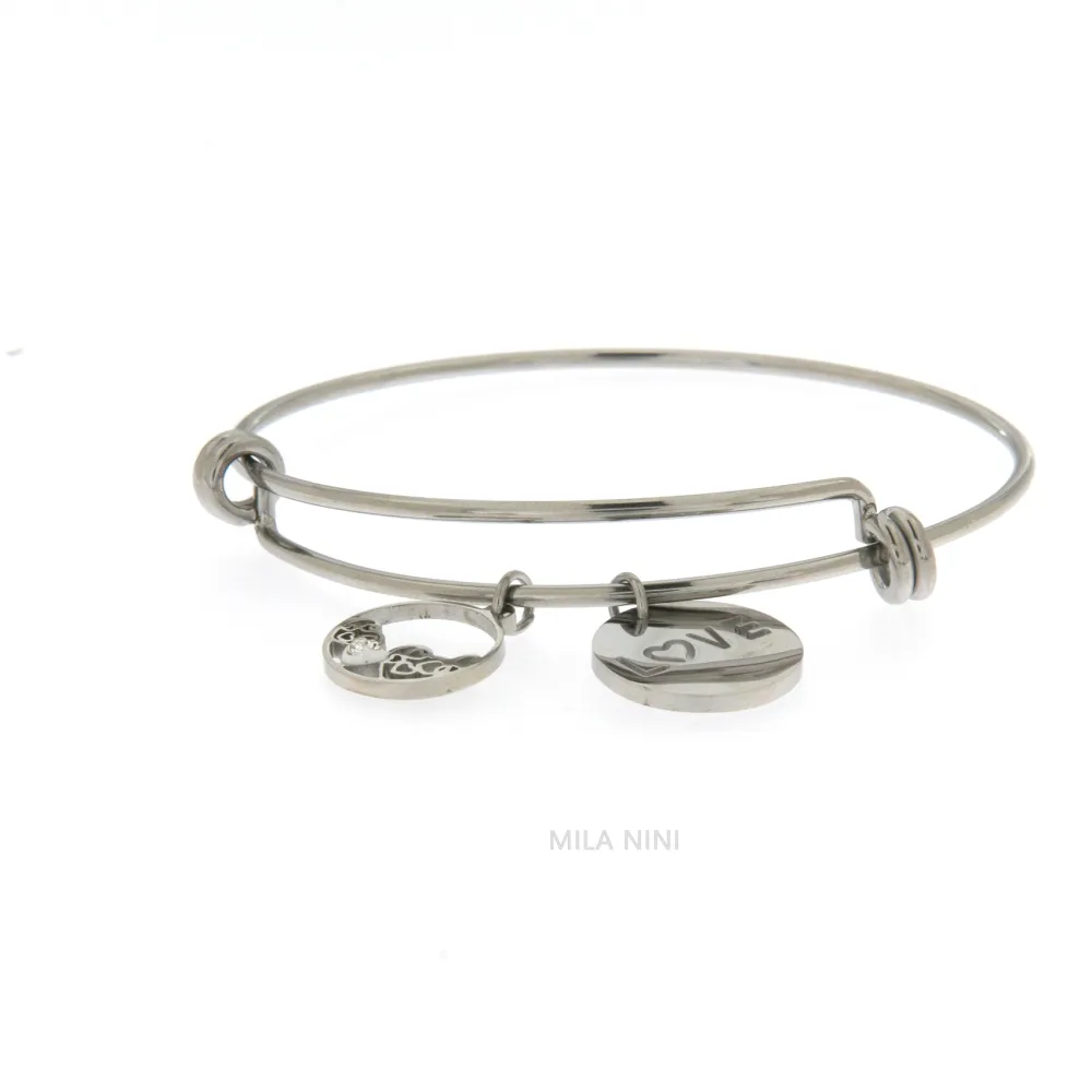 SBRA Coccinella Luck 0955 - Bracciale Rigido Acciaio - SBRA Coccinella Luck 0955 - Bracciale Rigido Acciaio