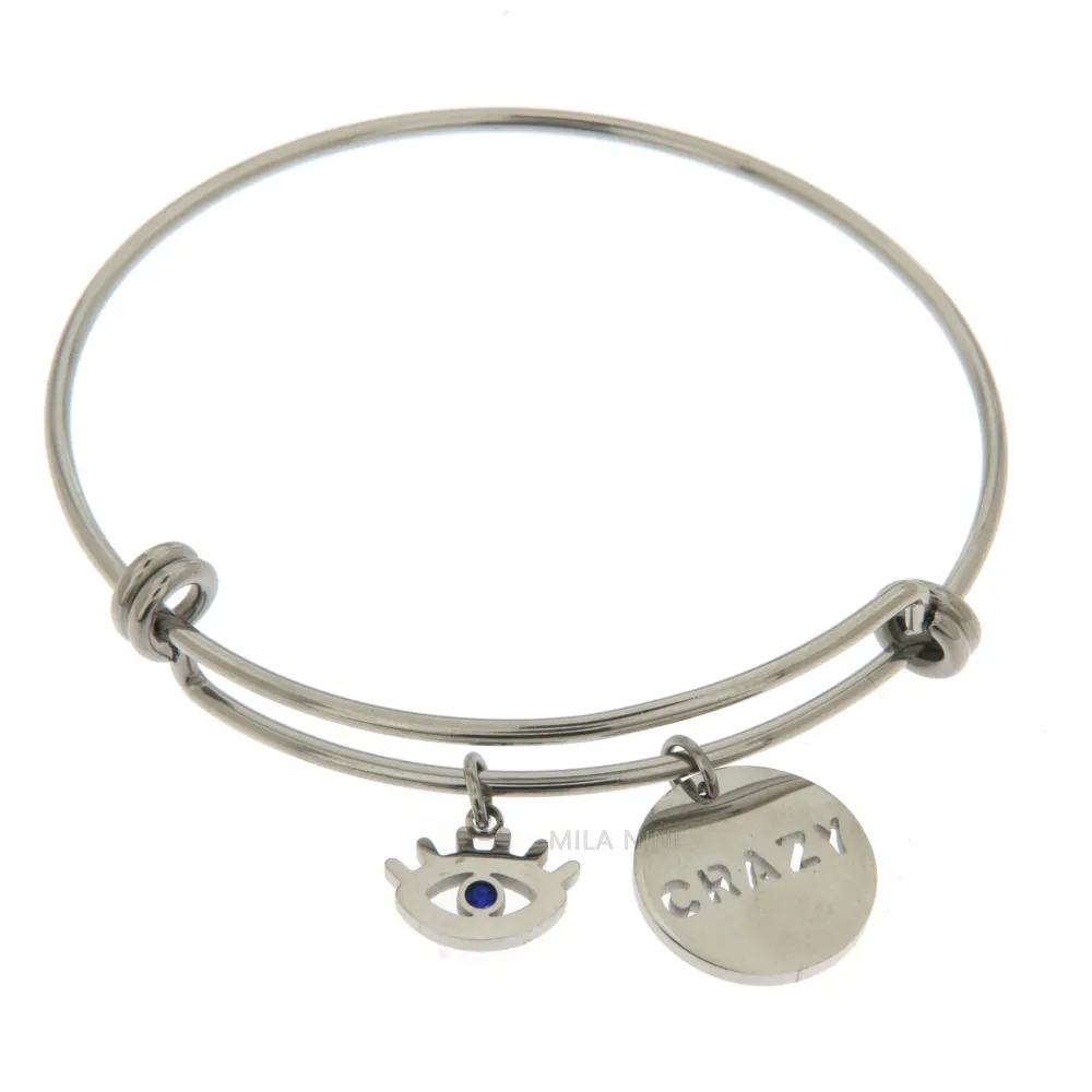 [SBRA Occhi Crazy 0957 - Bracciale Rigido Acciaio] SBRA Occhi Crazy 0957 - Bracciale Rigido Acciaio - SBRA Occhi Crazy 0957 - Bracciale Rigido Acciaio