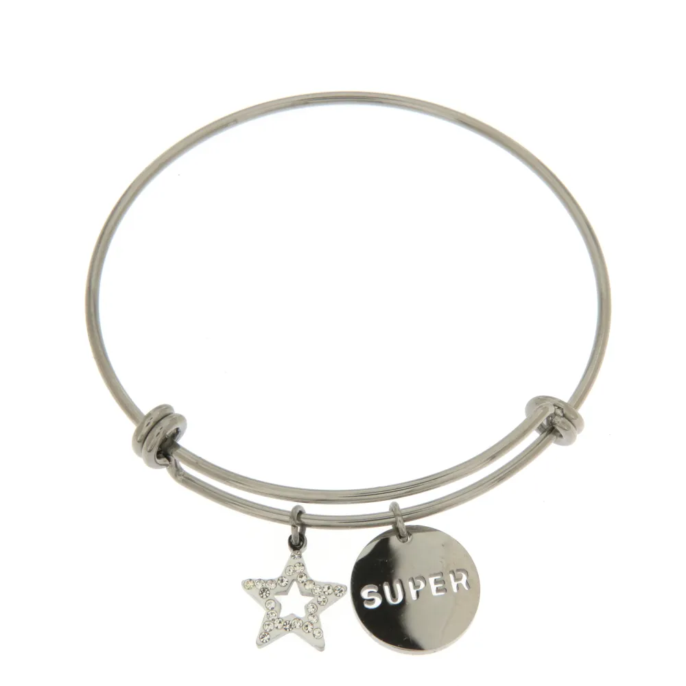 [SBRA Stella Super 0952 - Bracciale Rigido Acciaio] SBRA Stella Super 0952 - Bracciale Rigido Acciaio - SBRA Stella Super 0952 - Bracciale Rigido Acciaio (Argento)