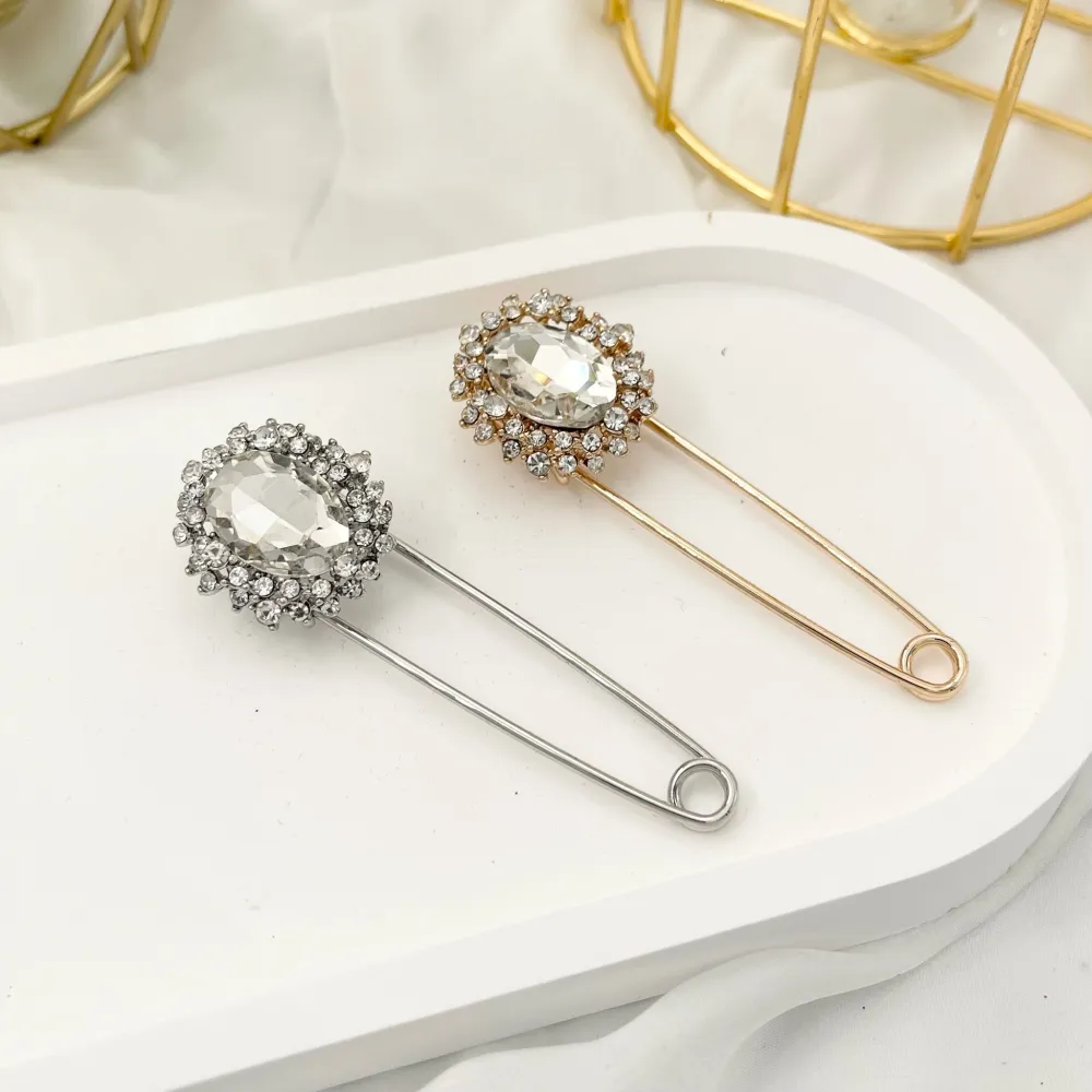 Punto Luce Ovale-Spilla da Balia in Metallo - SPM-312-360 (Argento)