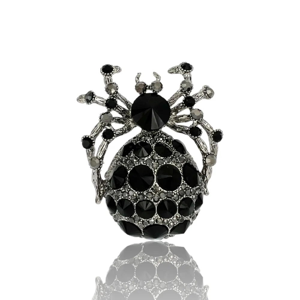 Ragno Grande-Spilla in Metallo e Strass - SPM-312-371