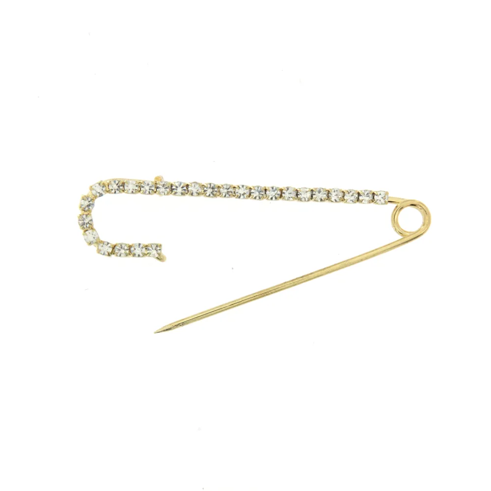 SP-Strass 5556- Spilla da Balia 7 cm - SPM-321-240 (Argento)