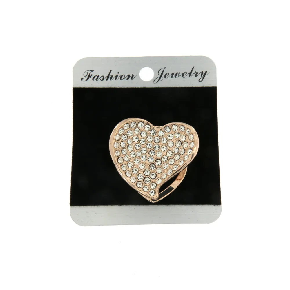 SP-Cuore 5635 - Spilla Doppio Uso - SPM-4836 (Argento)