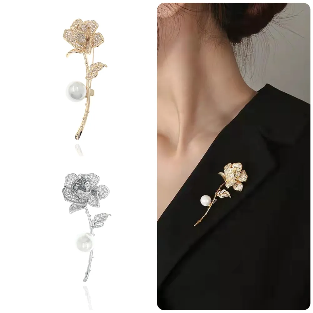 Fiore Rosa-Spilla con Zirconia - SPM-506-176